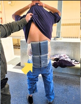 Border Patrol finds 13lbs of meth plastic wrapped to man at San Diego checkpoint