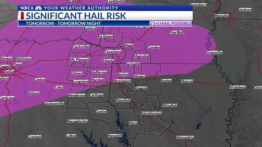 LARGE HAIL again possible late Saturday!