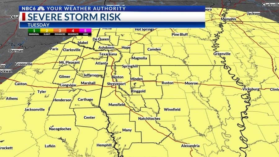 Nice Mardi Gras weekend & STORMS on Tuesday!