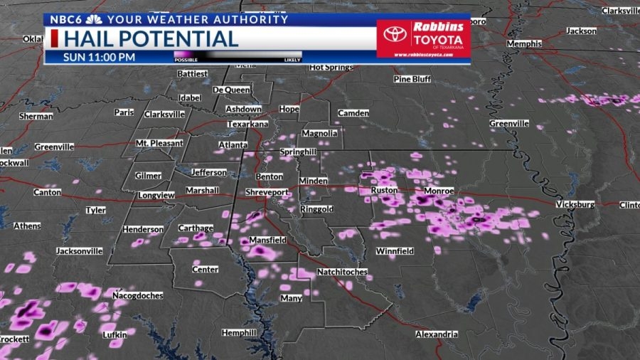 Front to bring STORMS Sunday evening