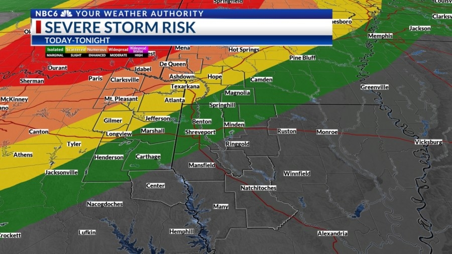 UPDATES: Monday's severe weather threat