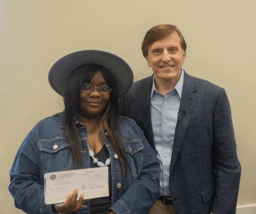 State Treasurer delivers more than $16K in unclaimed funds to Caddo native