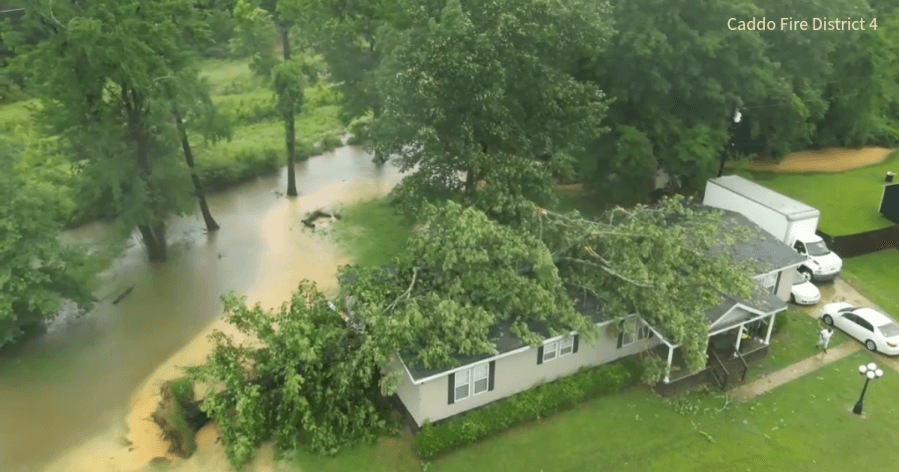 ‘EF1 tornado' tears through N. Louisiana, downed trees, flooding, and heavy damage