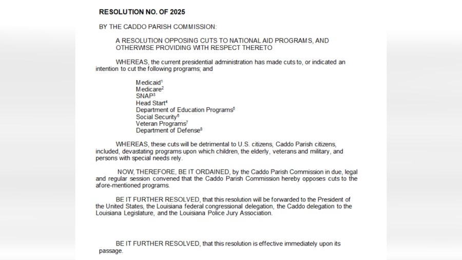 Caddo Commission drafts resolution opposing federal layoffs and cuts