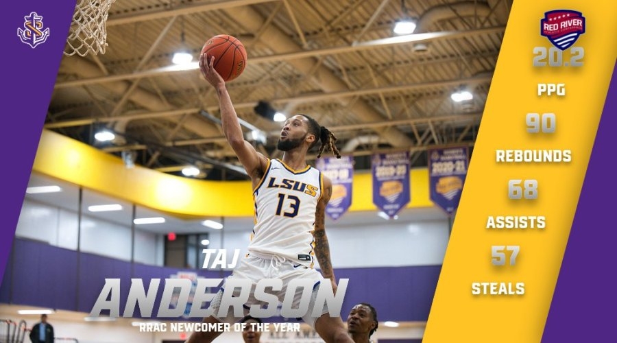 LSUS Guard Taj Anderson Named RRAC Newcomer of the Year