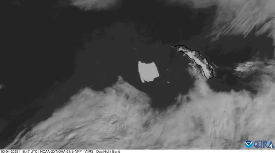 Watch the world's largest iceberg run aground near remote island in South Atlantic Ocean