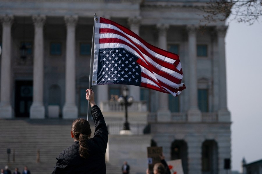 Women's rights organization wants all American flags nationwide flown upside down