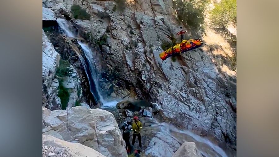 Injured hiker found screaming, airlifted from popular Southern California waterfall