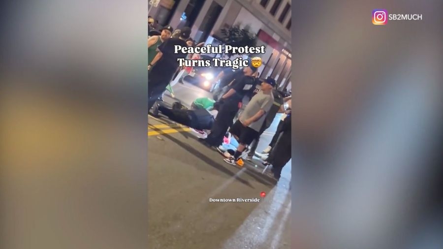 Riverside ‘No Kings' protester struck in felony hit-and-run, suspect at large
