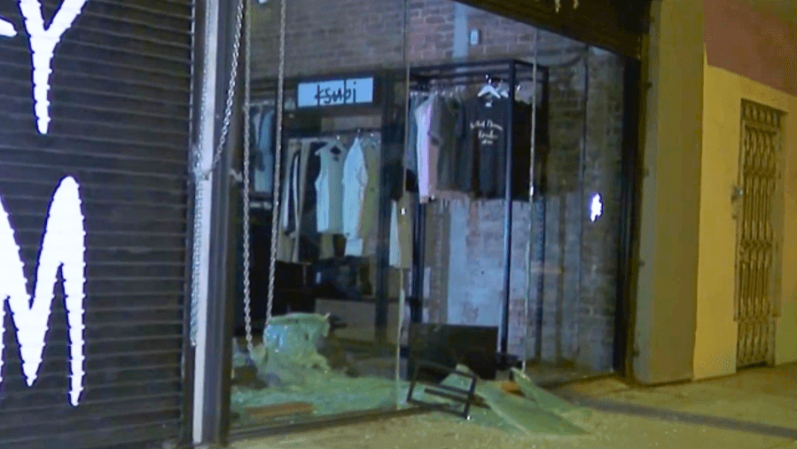 Mob of 10 to 15 males burglarize L.A. neighborhood Ksubi retailer