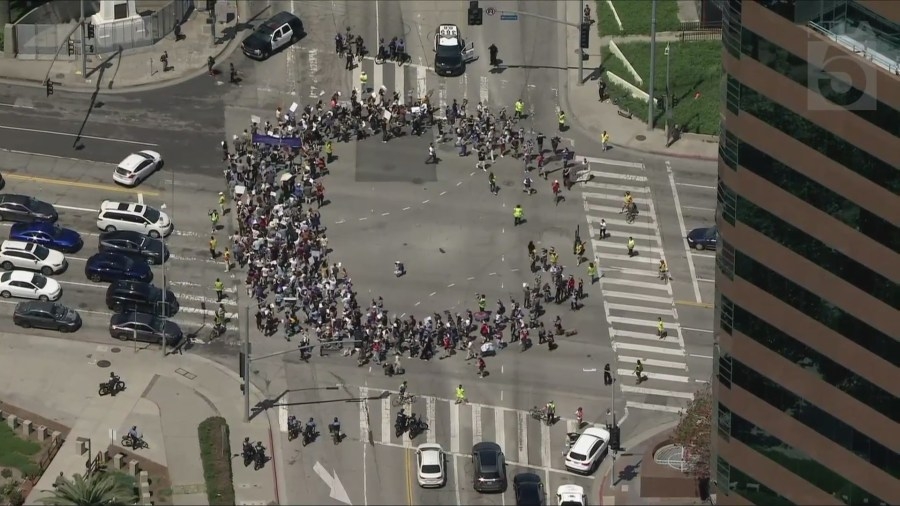 Hundreds march in Los Angeles for ‘Kill the Cuts' rally