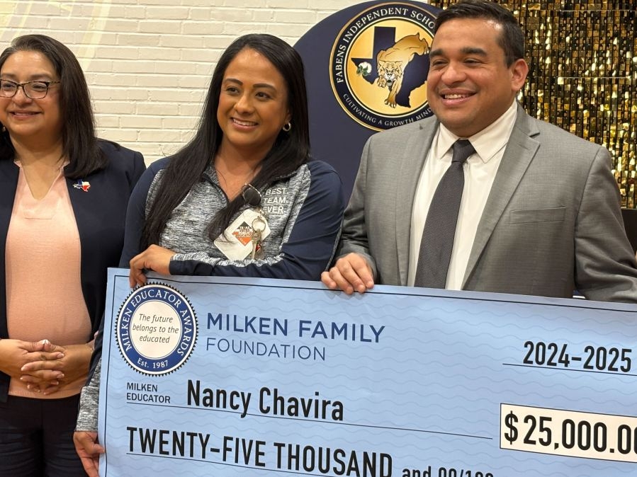Fabens teacher wins prestigious Milken award
