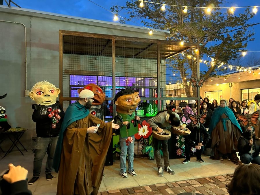 Large puppets used to celebrate immigrants in El Paso
