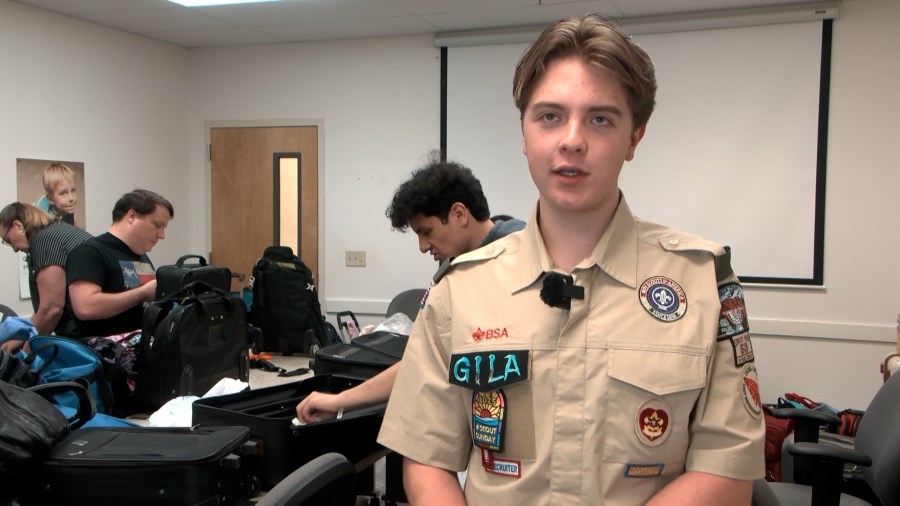 El Paso Boy Scout collects hundreds of luggage donations for CPS children