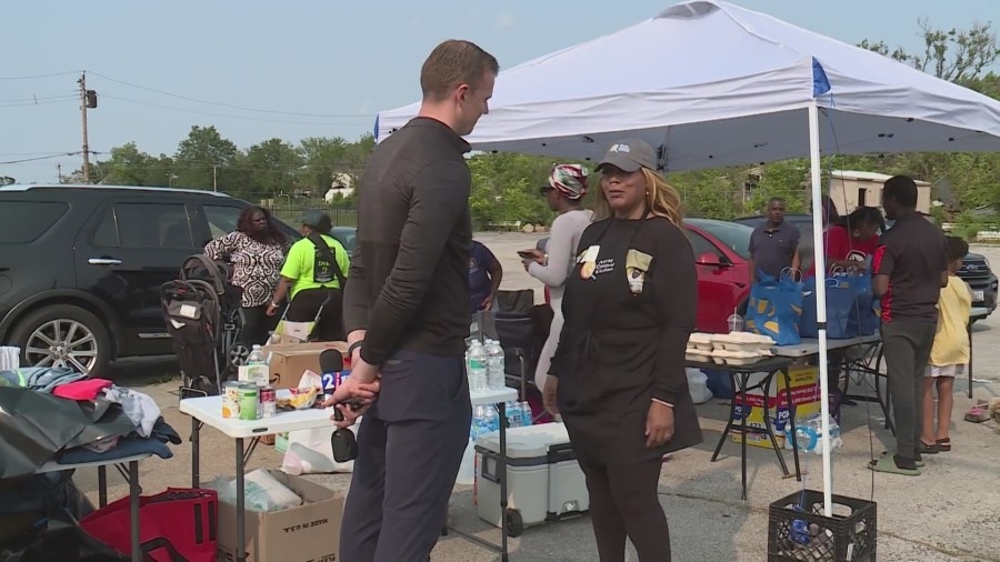 Tornado relief: Tents offer care packages for kids in need