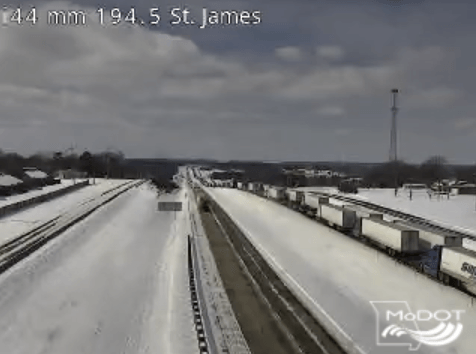 Significant backups on I-44 near Rolla and St. James; traffic stalled 20 miles