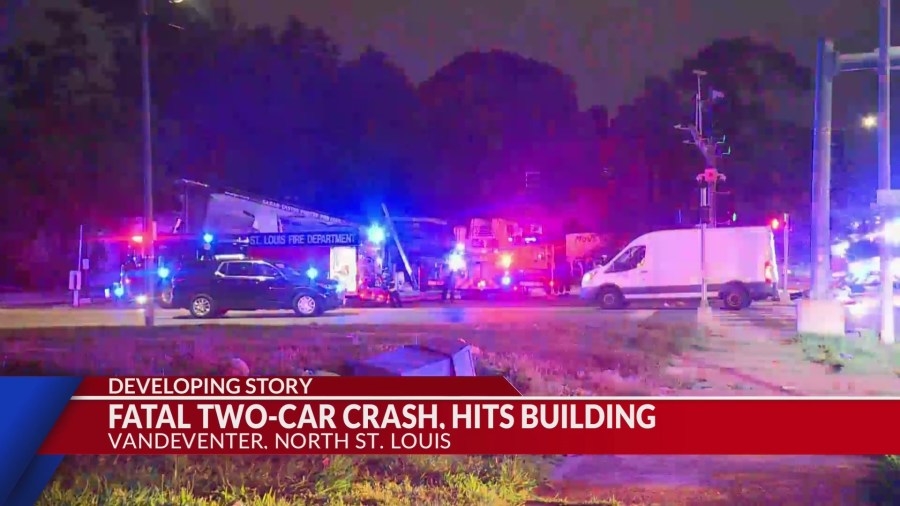 1 dead, 1 injured after overnight crash strikes building in north St. Louis