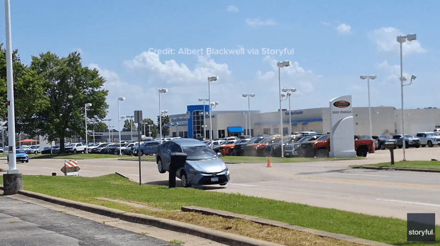 WATCH: Car goes airborne as road buckles under extreme heat in Cape Girardeau