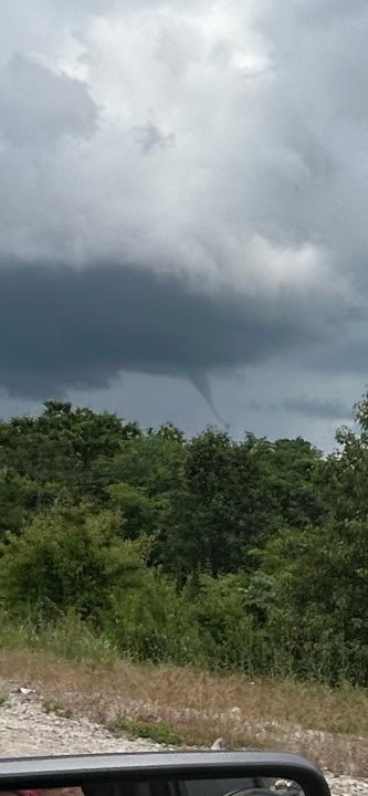 Cold air funnels appear in Arnold, Mo., following Friday's rain