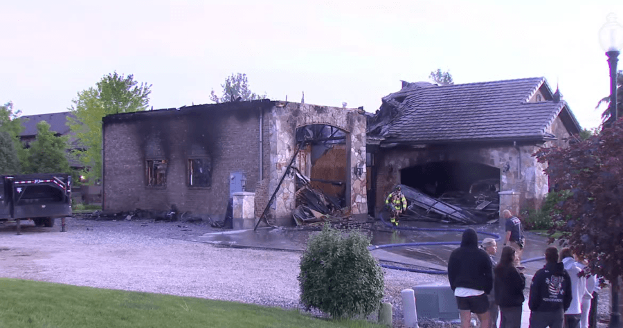 Family displaced, Bluffdale home collapses in early morning fire