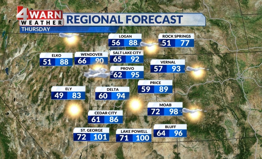 Hot, dry weather persists in Utah into next week