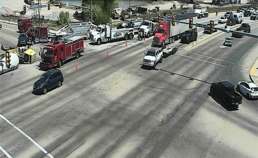 One seriously injured in Lehi cement truck crash, road closed