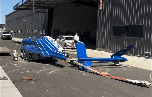 WATCH: Video of Woods Cross helicopter crash aftermath Friday morning