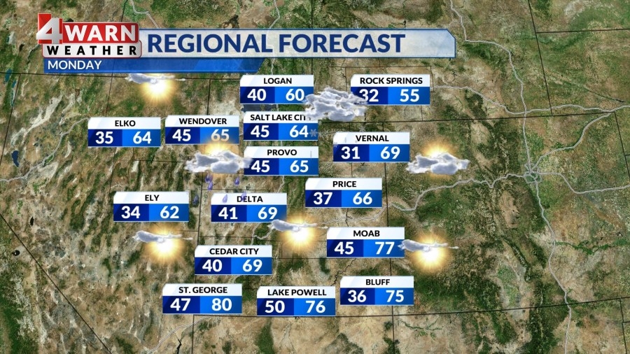 Springtime showers impacts Utah amid pleasant temperatures