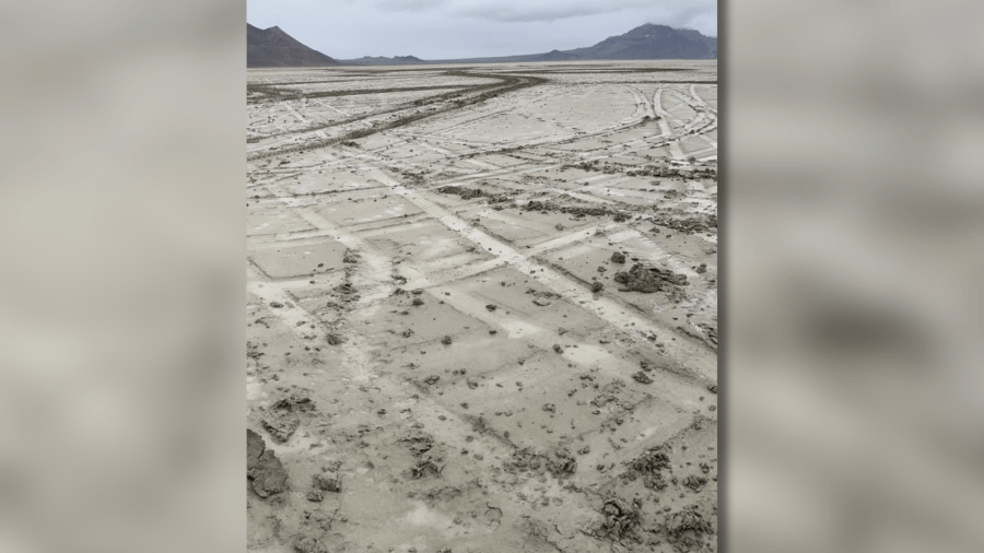 BLM warns against driving on wet Bonneville Salt Flats following recent damage