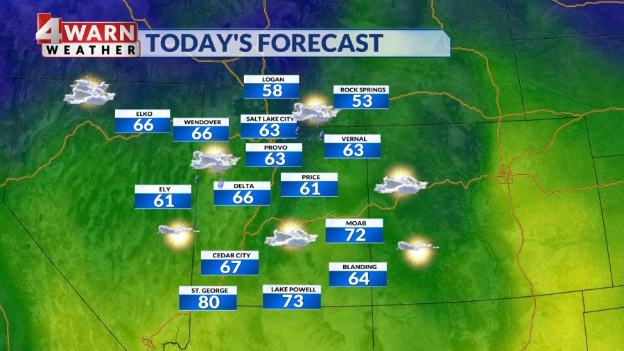 Isolated downpours and cool temperatures continue Thursday afternoon