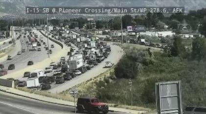 TRAFFIC ALERT: I-15 SB backed up for miles near Lehi