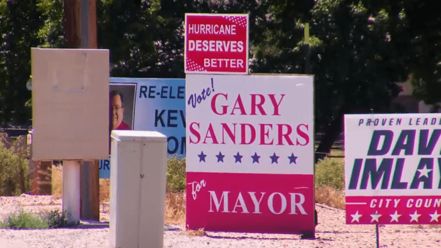 Mayoral candidate says Hurricane mayor's removal of signs is ‘election interference'