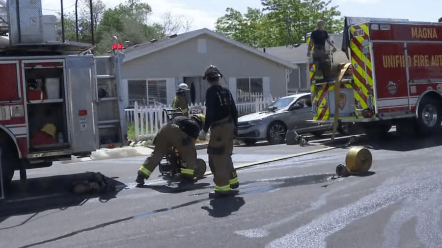 Magna house fire investigated as possible arson, suspect in custody