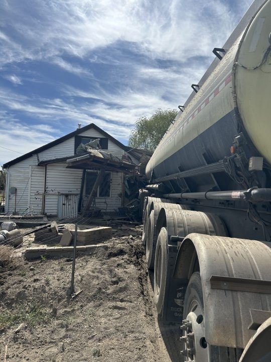 Utah couple flown to hospital after semi-truck crashes through Wellington home