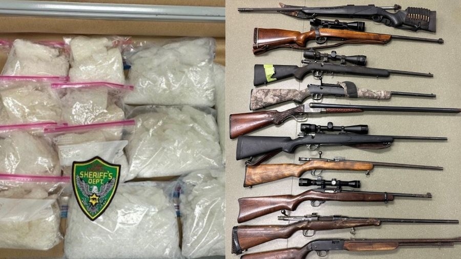 Yuba County deputies seize 20 pounds of meth, 10 illegal guns