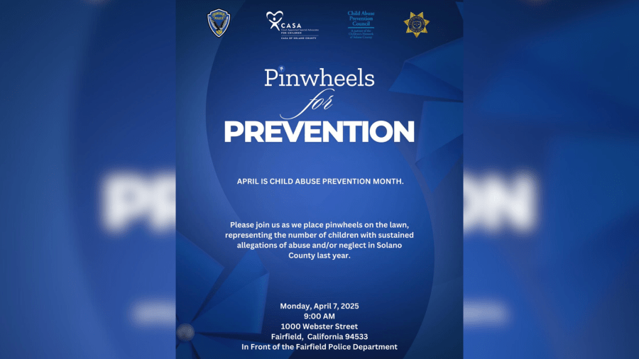 Fairfield Police hosts Pinwheels for Prevention during Child Abuse Prevention Month