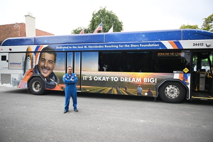 Stockton native and NASA astronaut José M. Hernández honored with RTD bus wrap