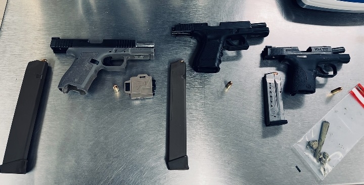 Five teens arrested after stolen firearms found during traffic stop