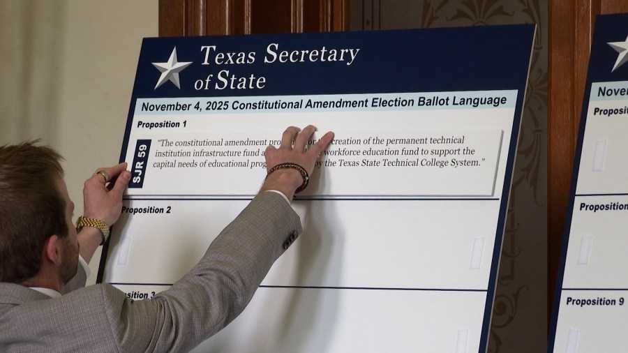 Texas secretary of state draws ballot order for 17 Constitutional Amendments