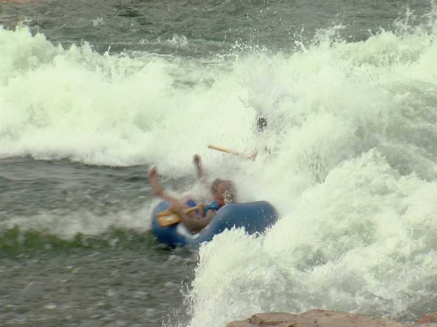 Family rescued from Arkansas River