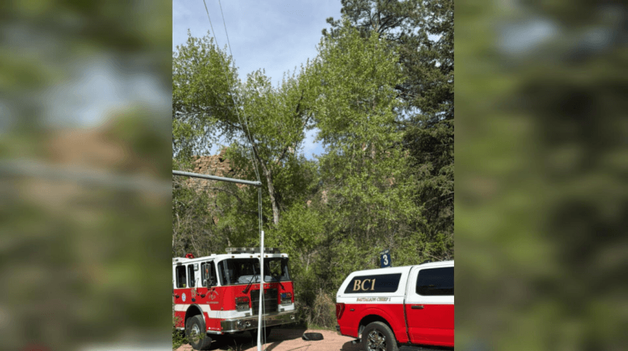 CSFD responds to high-angle rescue near Bear Creek Rd