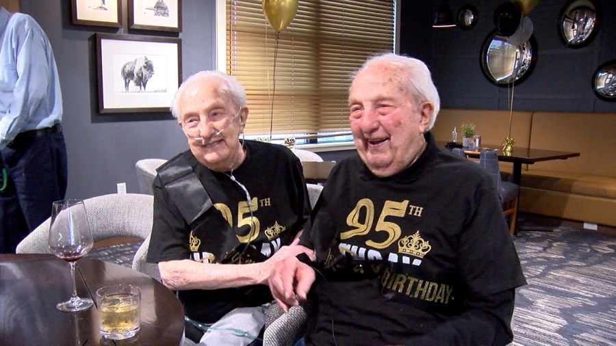 Identical twin veterans turn 95