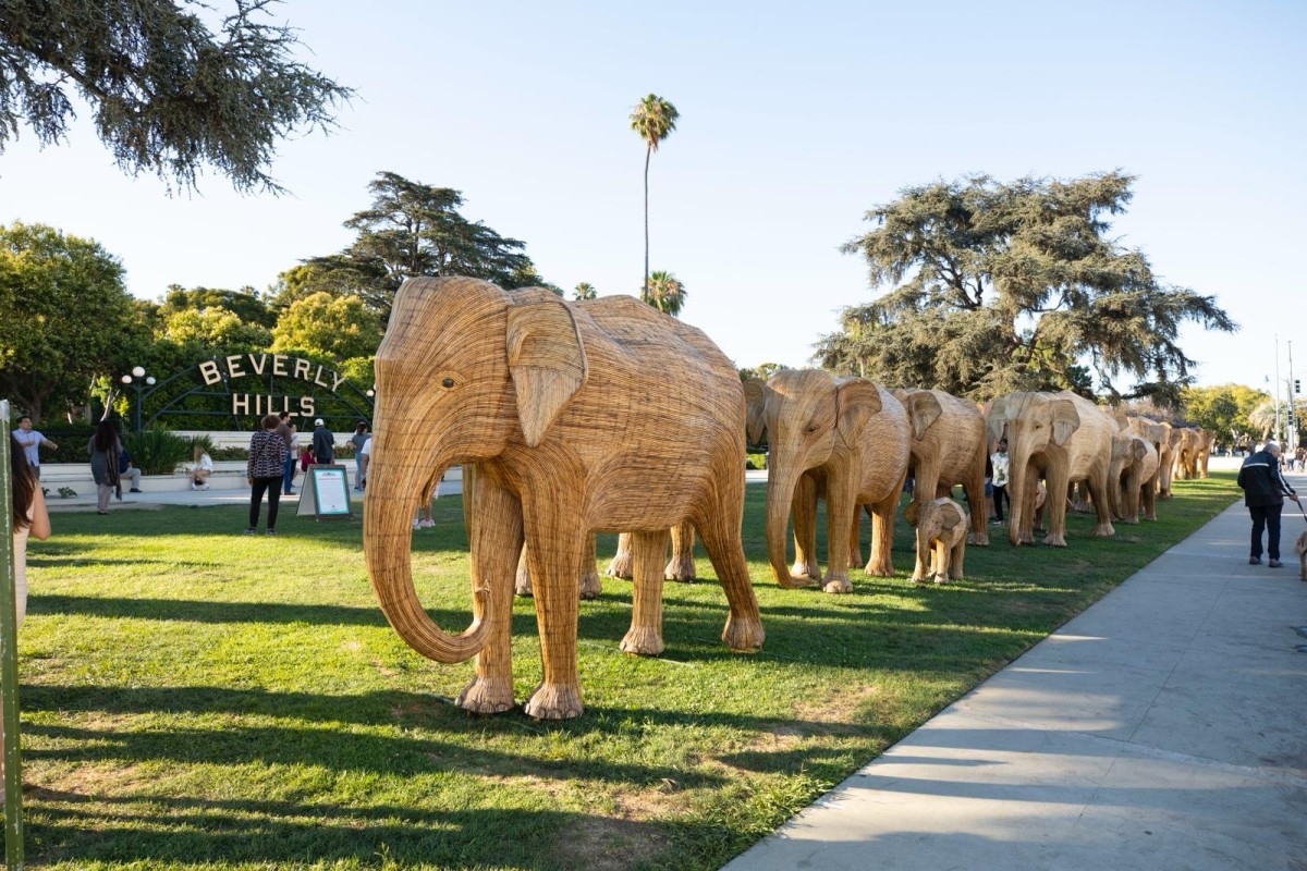Herd Of 100 Elephants Migrate To Beverly Hills In Cross-Country Journey