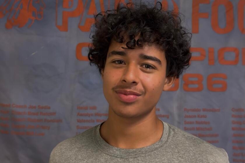 On opening day of football practices, QB Jeremy Pacheco of University has real joy