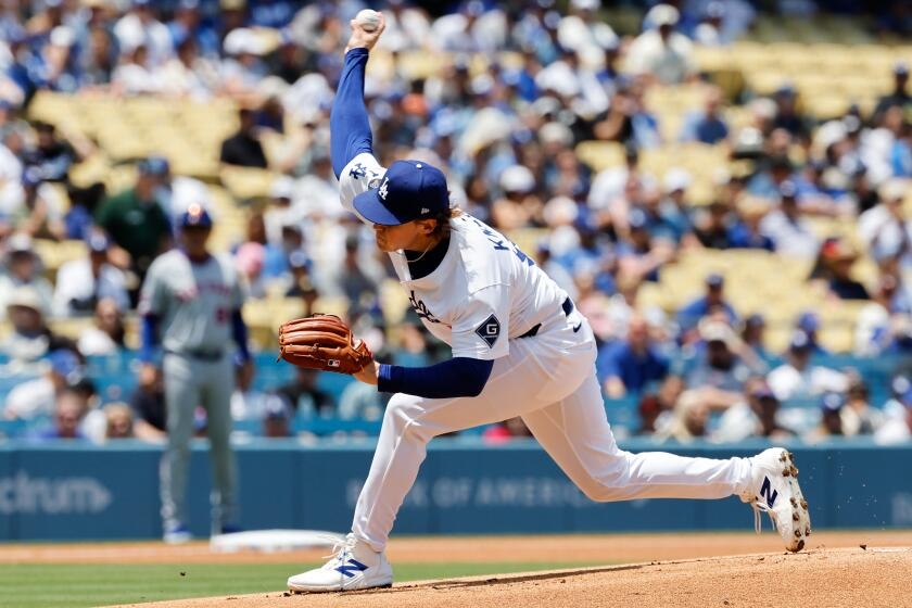 Dodgers rally after rough start by Landon Knack to split series with Mets