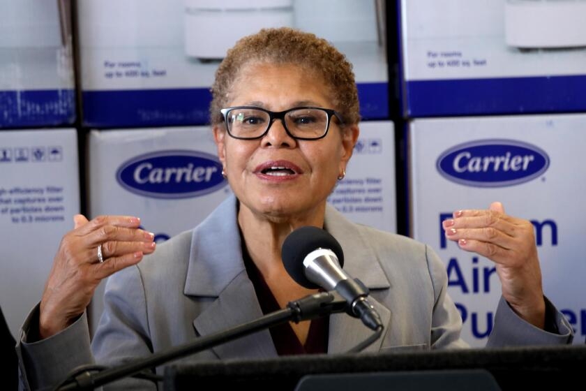 Mayor Karen Bass' unfavorable ratings spiked following fires, survey shows