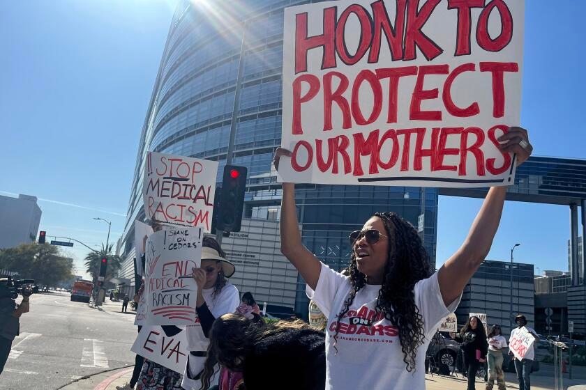 Protesters demand Cedars-Sinai do more to protect pregnant patients of color