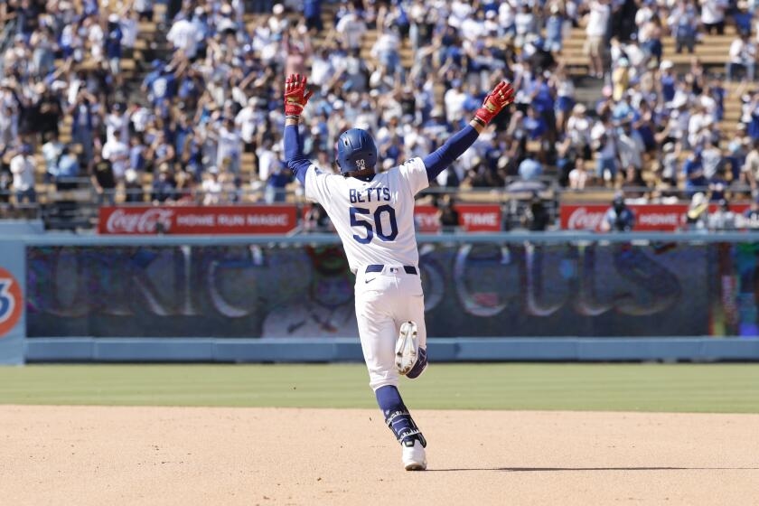Mookie Betts' late home run lifts Dodgers to series sweep of the Padres