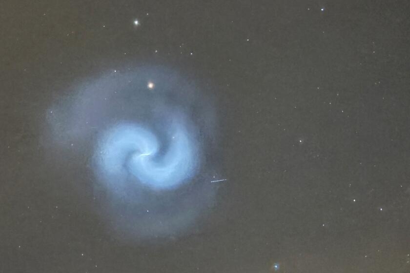 Glowing blue spiral over Europe dazzles and perplexes. There's an explanation familiar to SoCal