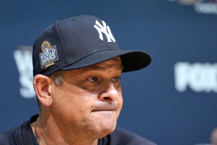 Aaron Boone says if Yankees win World Series, he hopes they do it with 'more class' than Dodgers